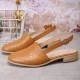 Large Size Comfy Braided Pointed Toe Buckle Backless Flats for Women