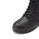 Women Wearable Serpentine Lace Up Chunky Heel Combat Boots