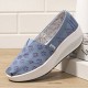 Dots Tree Printed Pattern Comfortable Canvas Rocker Sole Walking Shoes For Women
